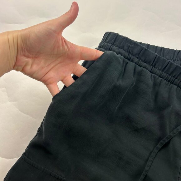 A New Day Black Soft Canvas Wide Leg Cargo Pant L - Picture 3 of 7